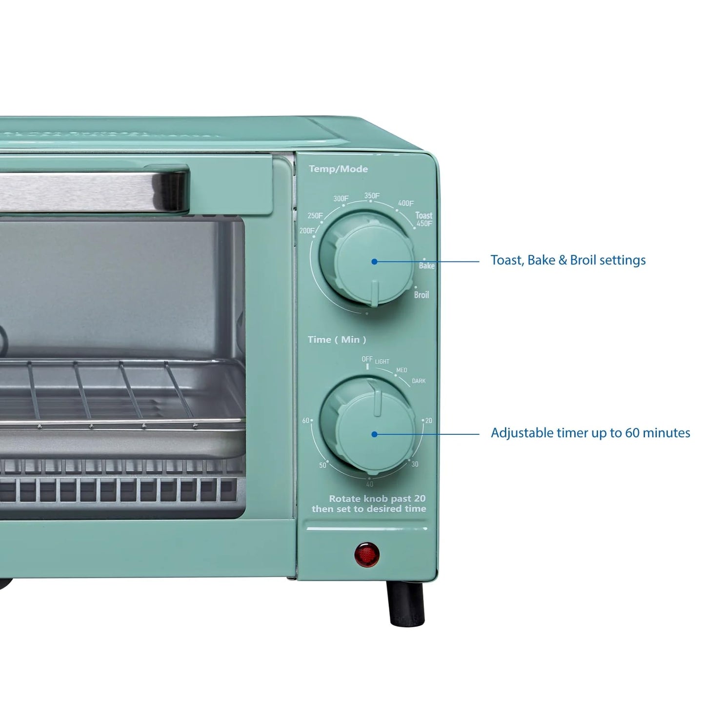 Mainstay Toaster Oven Combo Kitchen Appliances, Fits 9” Pizza, 4 Slice Capacity, Powerful Circulation, Auto Shutoff, Includes Baking Rack Pan Quartz, up to 60 Min, Easy Clean (Black)