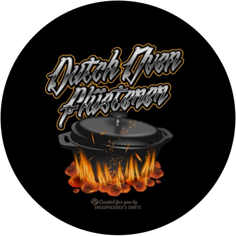 Dutch Oven Whisperer Lettering Over Dutch Oven PopSockets Standard PopGrip