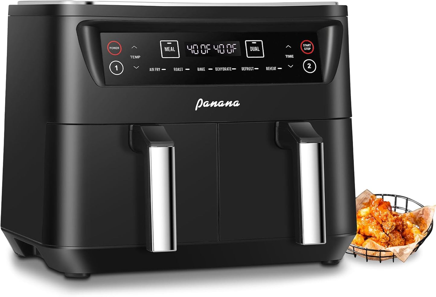 Air Fryer 8.5QT, Dual Zone 6 in 1 Air Fryer for Roast, Bake, Dehydrator, Defrost, Reheat for Quick Meals, Airfryers for Family Use